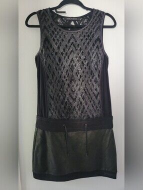 Beate Heymann Black Embroidered Sleeveless Mini Dress - Size 8 (NWOT)